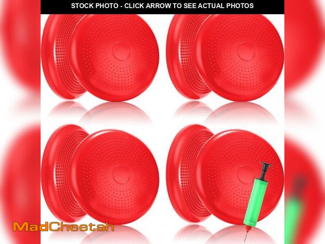 Lot 74-12308380 - Jerify 4 Pcs Wiggle Seat Flexible Inflated Wobble Cushion Stability Balance Pad Balance Disc Sensory...