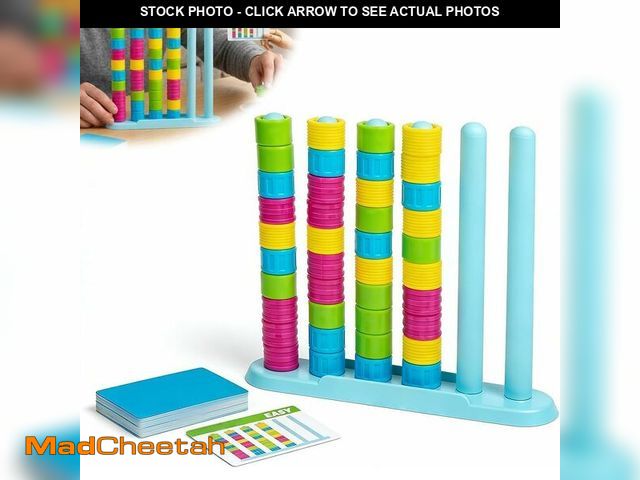 Lot 74-14209051 - Giant Color Matching Challenge Game Ã¢â¬â Fast Pattern Ring Stacking Puzzle with 50 Cards, Hand-E...