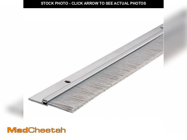 Lot 74-14082015 - NATIONAL GUARD Door Sweep: Brush Insert, Aluminum, 36 in Lg, 1 7/8 in Wd, Aluminum Pack of 3 - UNUSE...