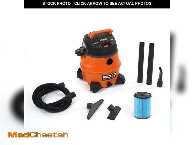 Lot 74-13692321 - RIDGID 14 Gal. 6.0 Peak HP NXT Shop Vacuum HD1400 Wet Dry Vac - UNUSED