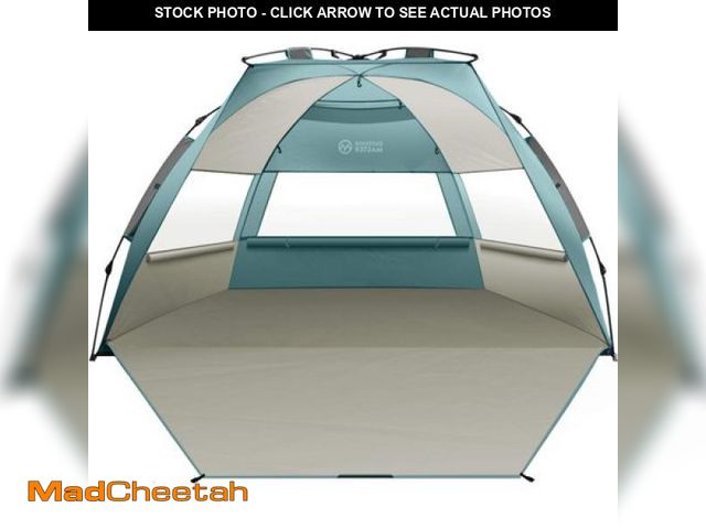 Lot 74-12144084 - OutdoorMaster Pop up Beach Tent for 4 Person - Easy Setup and Portable Beach Shade Sun Shelter Canop...