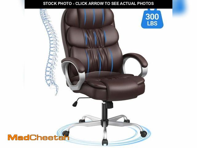 Lot 74-12889853 - (MISSING HARDWARE) Homall High Back Office Chair, Executive Leather Desk Chair with Padded Armrests ...