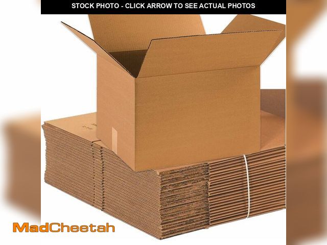 Lot 74-14581691 - BOX USA Moving Boxes Large 18"L x 14"W x 12"H 10-Pack - Corrugated Cardboard Box for Shipping, Maili...