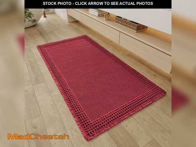 Lot 74-12716539 - RESARE Waffle Bathroom Runner Rugs, Super Absorbent Bath Mat Non Slip Washable Quick Dry, Upgraded U...