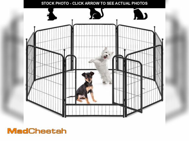 Lot 74-13765744 - Naipo Dog Playpen Indoor, 8 Panel 32" Heavy Duty Dog Fence, Puppy Playpen, Rabbit Exercise Pen ,Port...