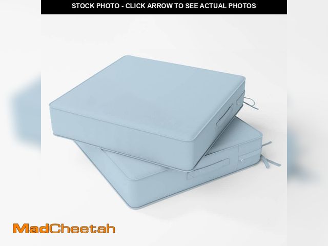 Lot 74-14368665 - Kimunuk 22 x 22 x 4 in. Square Outdoor Seat Pads (2-Pack), Waterproof Patio Cushions Fit for Dining ...