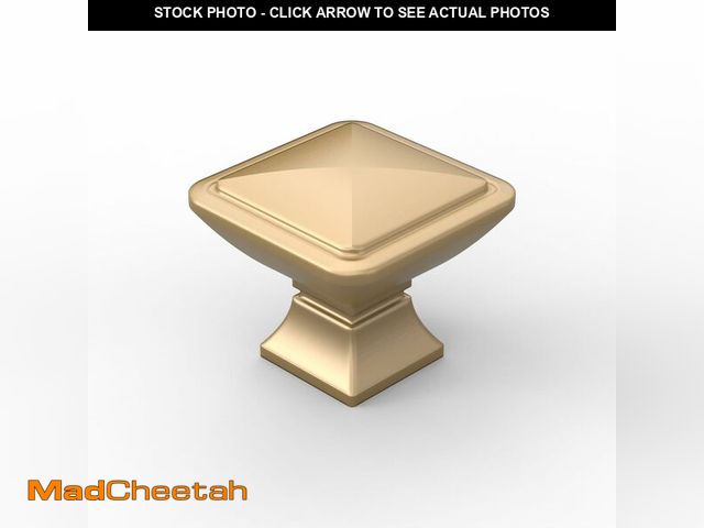 Lot 74-12600206 - Amerdeco 10 Pack Champagne Bronze Square Kitchen Cabinet Knobs Cabinet Hardware Single Hole Cabinet ...