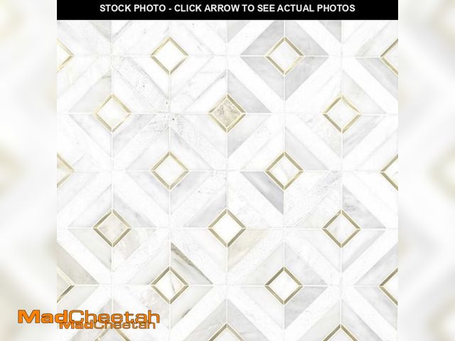 Lot 74-11769869 - MSI Verona Gold Pattern x 11.85 in. Marble Mesh-Mounted Mosaic Wall Bathroom, Floor, Kitchen Backspl...