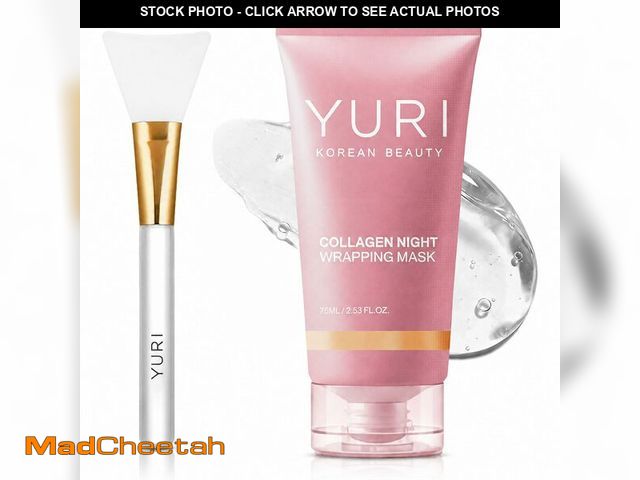 Lot 74-14215653 - YURI BEAUTY Collagen Night Wrapping Mask, Collagen Overnight Glass Skin Peel Off Face Mask, Elastici...