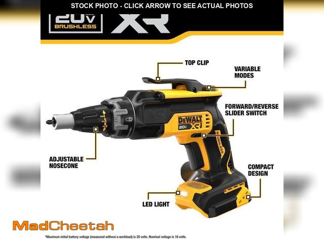 Lot 74-12791033 - DEWALT XR 20V MAX Lithium-Ion Cordless Brushless Screw Gun (Tool Only) - USED