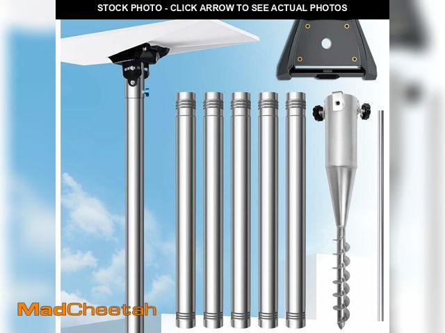 Lot 74-13710577 - Starlink Gen 3 Pole Mount Kit, Ybervont 9Ft Starlink Ground Pole Mount Gen 3, Features 1.5'' Diamete...