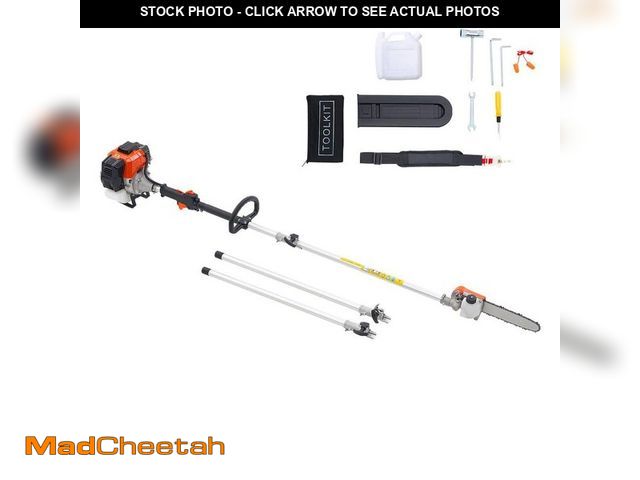 Lot 74-14246397 - (MISSING ACCESSORIES) SKYSHALO 10 in. Bar 43CC Gas-Powered Extension Pole Saw, 2-Stroke Engine, Adju...