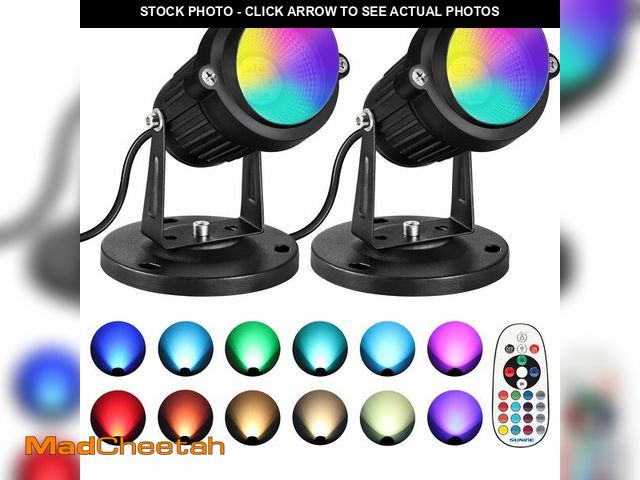 Lot 74-13548825 - SUNVIE RGBW Christmas Spot Lights Indoor 6W Uplighting Indoor with Remote Color Changing Up Lights I...