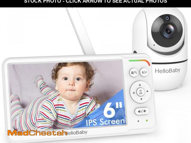 Lot 74-11551056 - HelloBaby Baby Monitor with 6" World First IPS Screen 30-Hrs Battery, Remote Pan/Tilt/Zoom Camera, N...