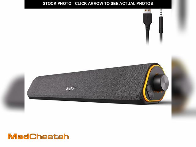 Lot 74-12717280 - SOULION R50 Bluetooth Computer Speakers, 3.5mm PC Sound Bar for Desktop Monitor, Wired USB Powered &...