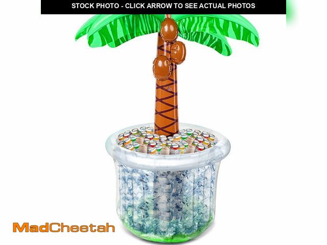 Lot 74-12437885 - JOYIN 60" Inflatable Palm Tree Cooler, Beach Theme Decor, Pool Party Decorations, Luau Hawaiian Birt...