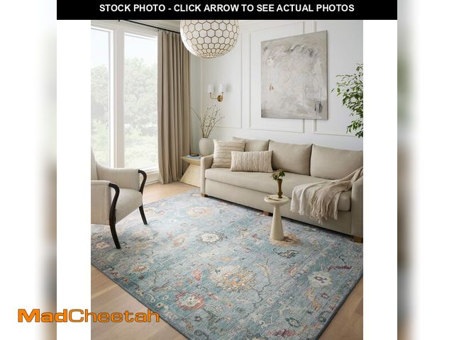 Lot 74-12614791 - Loloi Margot Collection MAT-06 Denim/Multi 8'-6" x 11'-6" Area Rug feat. CloudPile, No-Shed Easy Cle...