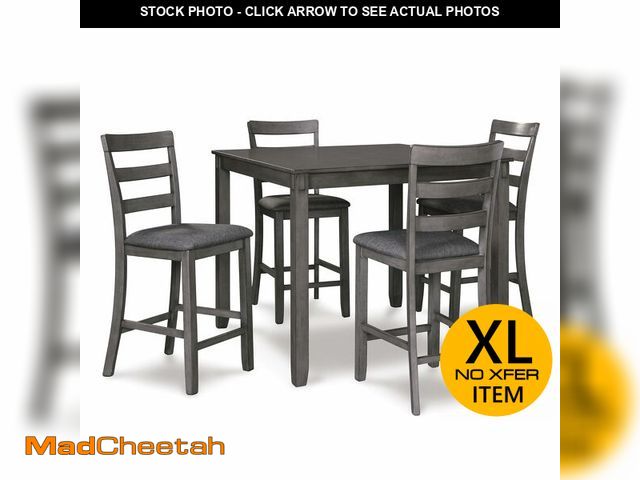 Lot 74-12897993 - (TABLE HAS CRACK) Signature Design by Ashley Bridson 5 Piece Dining Room Set, Includes Table &amp; 4...