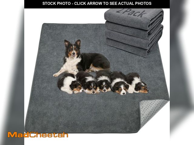 Lot 74-14428768 - LOOBANI Washable Pee Pads for Dogs, 2 Pack Non-Slip and Leak-Proof,48"x65" - USED