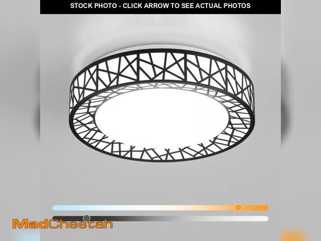 Lot 74-11552793 - Lightania 12 Inch Flush Mount Ceiling Light, Modern Black LED Ceiling Light Fixture, 20W 1400LM 2700...