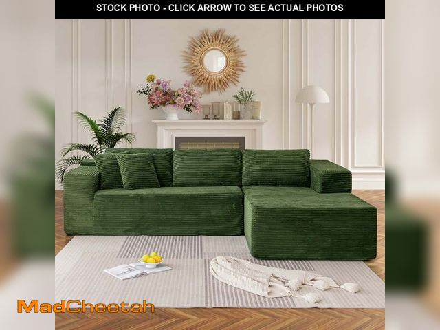Lot 74-12636153 - Modern L-Shaped Sectional Sofa for Living Room, 106" Modular Cloud Couch with Deep Seating Upholster...
