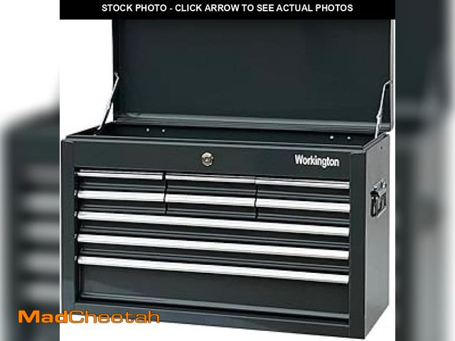 Lot 74-12104141 - Workington Portable Metal Tool Chest with 9 Drawers, 24" 9-Drawer Tool Chest Cabinet with Ball Beari...