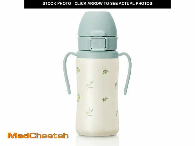 Lot 74-14148040 - GROSMIMI Stainless Steel Baby Straw Cup, Insulated Spill-Proof Sippy Cup with Carry Strap &amp; One-...