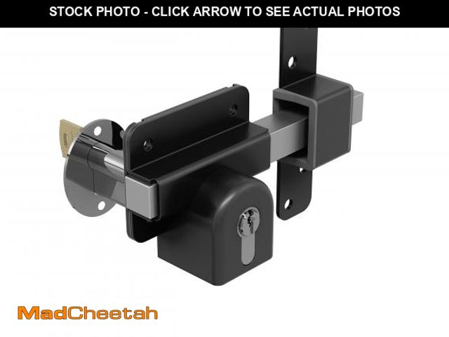 Lot 74-11850061 - GateMate Long Throw Gate Lock 1490086, Euro Profile Keyed Both Sides Gate Lock for Sheds, Gates &amp...