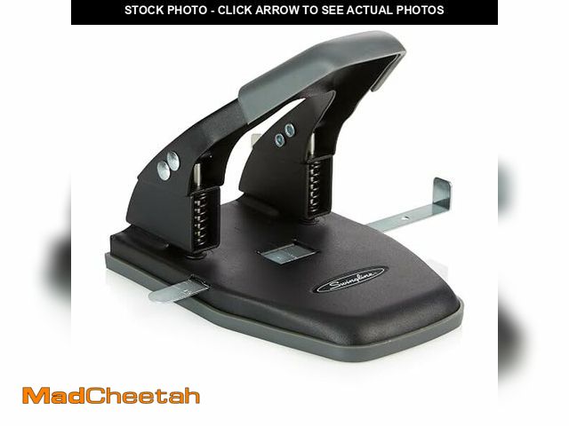Lot 74-14257239 - Swingline 2 Hole Punch, 28 Sheet Capacity Hole Puncher, Paper Punch, Low Effort Comfort Handle, Alig...