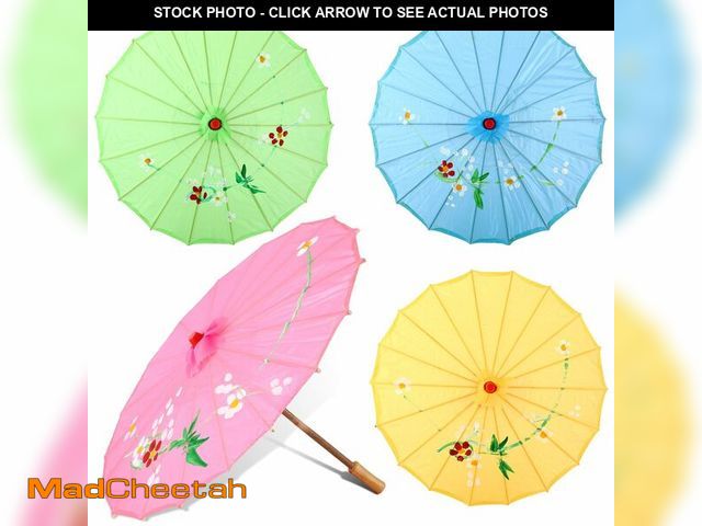 Lot 74-12700153 - Dunzy 4 Pcs Chinese Handmade Umbrella Oiled Paper Classical Plum Blossom Paper Umbrella Parasol Art ...