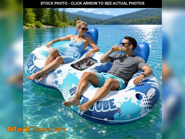 Lot 74-14335763 - JOSEN Inflatable River Tube Float - 2 Person Heavy Duty River Float, Pool Floats Adult, Lake River F...