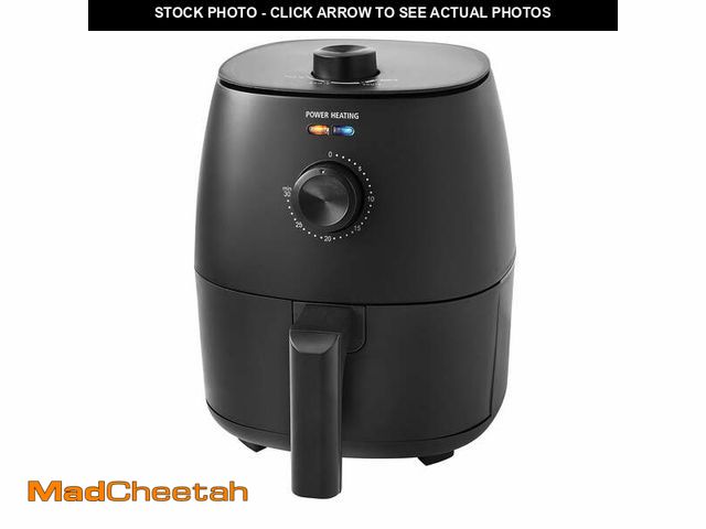 Lot 74-12536161 - Mainstays 2.2 qt Air Fryer, Black - Automatic Shutoff, Nonstick - UNUSED