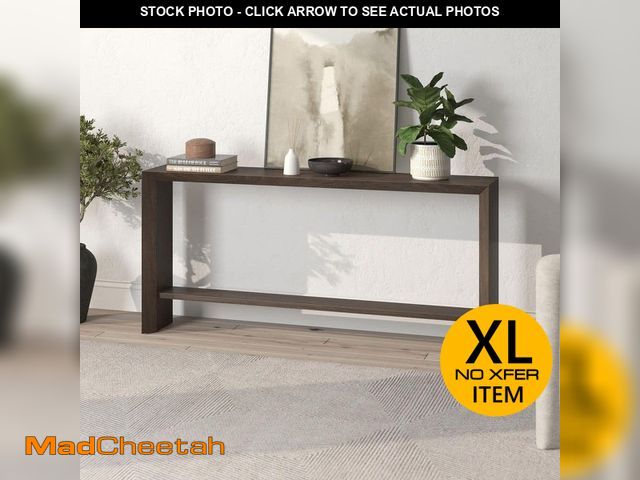 Lot 74-12948187 - Meyer&amp;Cross Osman 64 in. Alder Brown Rectangle MDF Top Console Table - USED