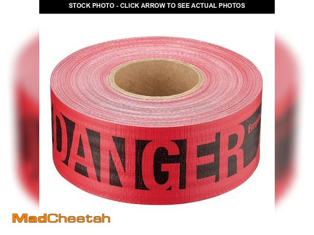 Lot 74-14450402 - Empire 3 in. x 500 ft. Reinforced Danger Tape in Red 76-0604 - UNUSED