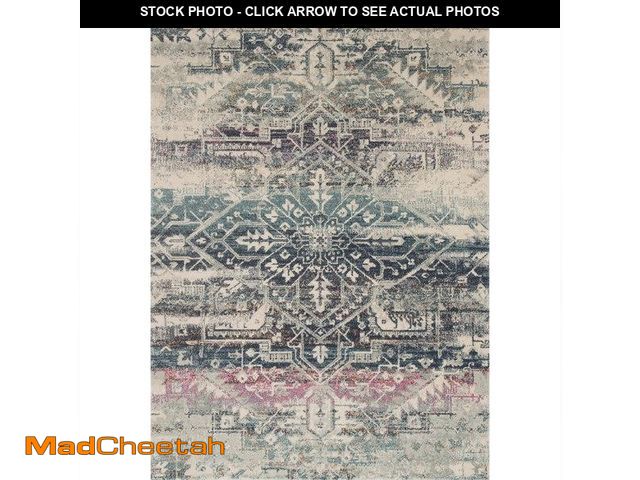 Lot 74-12202595 - Alexander Home Malik Boho Snowflake Medallion Distressed Rug - UNUSED