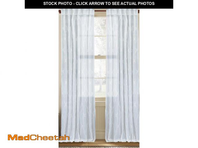 Lot 74-4828186 - SINGLE Gracious Living Viola Geometric Semi-Sheer Rod Pocket Single Curtain Panel WVL1243 Size per P...