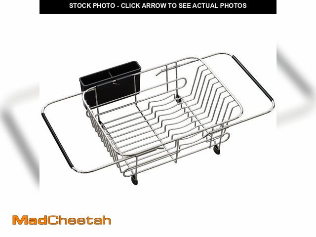 Lot 74-14206177 - Apartment RV Small Dish Drainer Drying Rack Over The Sink In Stainless Steel for Narrow Kitchen, Cou...