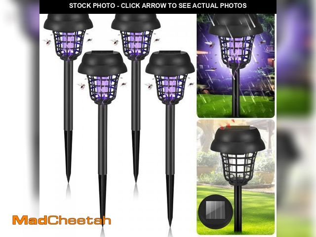 Lot 74-12302571 - 4 Pack 2025 Solar Bug Zapper Mosquito Repellent Outdoor Patio Waterproof Mosquito Zapper Used to Kil...