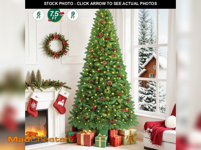 MadCheetah.com - Lot 74-12817683 - Firstness 7.5ft Pre-Lit Artificial ...