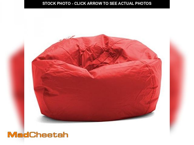 Lot 74-12396444 - Big Joe Classic Bean Bag Chair, Red Smartmax, Durable Polyester Nylon Blend, 2 feet Round - UNUSED
