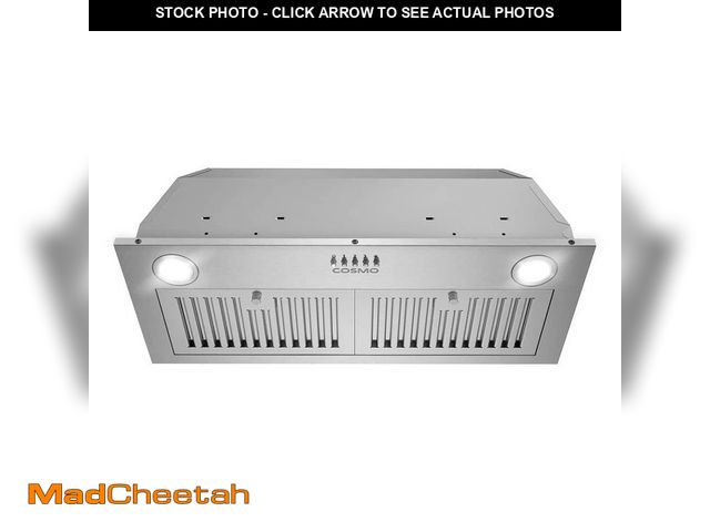 Lot 74-13662559 - Cosmo 30 in. Lumin Collection 380 CFM Ducted Insert Range Hood, Button Controls, LED Lights, Stainle...