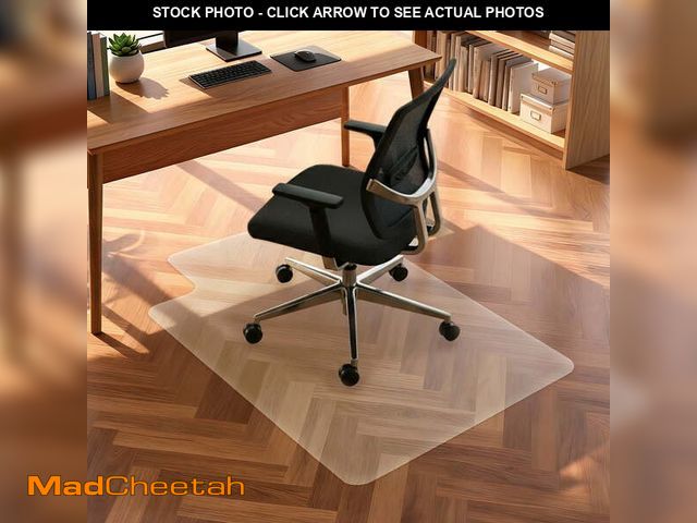 Lot 74-14588473 - Ktaxon PVC Matte Desk Office Chair Floor Mat Protector for Hard Wood Floors 48" x 36" - USED