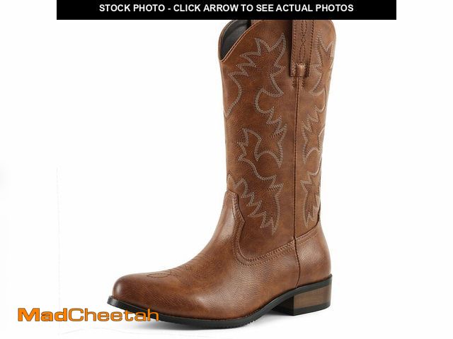 Lot 74-14047643 - femflame Cowboy Boots for Men Round Toe Embroidered Western Boots Distressed Work boots Traditional ...