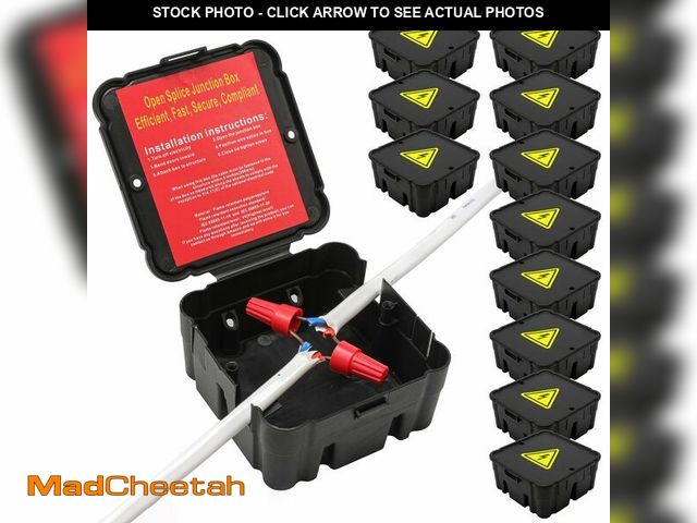 Lot 74-14378619 - Black Open Splice Junction Box (12 Pack)Ã¯Â¼ÅOpen Splices Repair Open Splices, 5 Second Installatio...