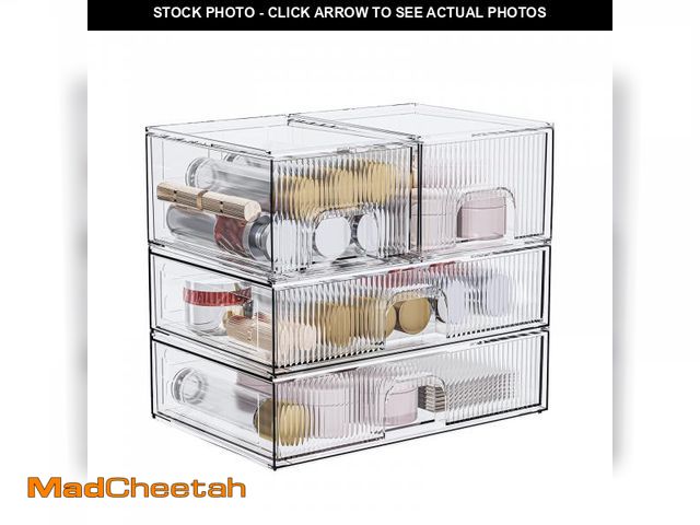 Lot 74-12444913 - ZHIAI Stackable Storage Box, Acrylic Organizer, Cosmetic Organizer for Cosmetics and Beauty Products...