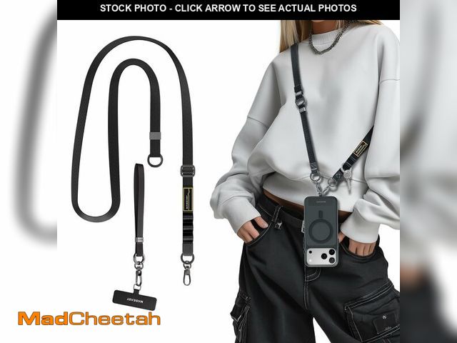 Lot 74-14382733 - MAGEASY 2-in-1 iPhone Lanyard Crossbody + Wristlet + Tether Tab &amp; Keychain Clip, Adjustable Phon...