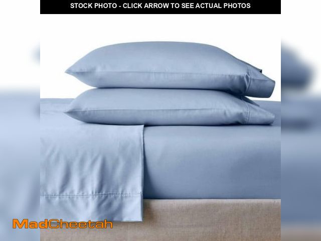 Lot 74-12426841 - Better Homes &amp; Gardens 100% Cotton Sateen 300 Thread Count Sheet Set  Twin  Blue Water - UNUSED