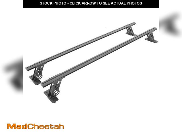 Lot 74-12106182 - Go Rhino Cross Bars - Bed Rail Kit for Full/Mid Sized Trucks w/Tonneau Cover T-Tracks | Mild Steel, ...