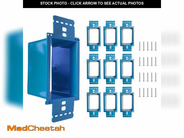 Lot 74-12709893 - BestMounts - 10 Pack Electrical Power Outlet Box Extender Kit Ã¢â¬â Single Gang Box Extender - Si...