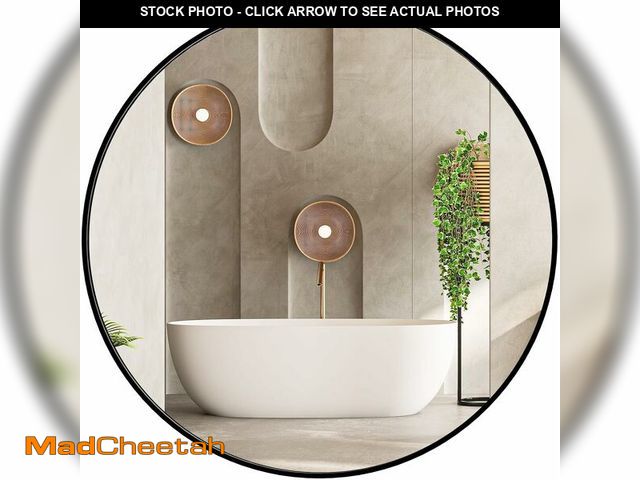 Lot 74-12664685 - Sweetcrispy 24in Round Bathroom Mirrors for Wall, Bathroom Mirrors for Over Sink, Wall Decor for Bat...